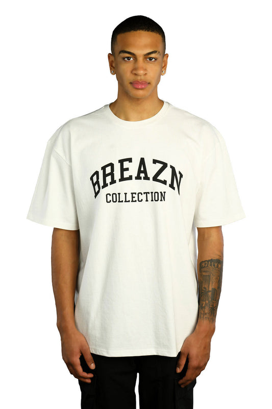 weißes Breazn T-Shirt mit college Schrift 