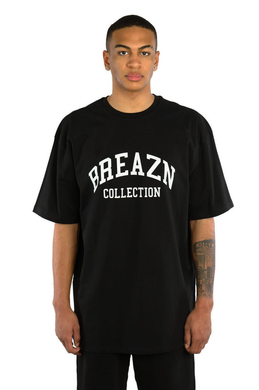 schwarzes Breazn T-Shirt mit college Schrift 